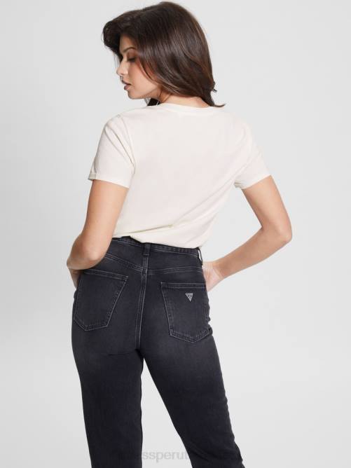 GUESS camiseta fácil de plátano mujer 0P8X1133 glamour blanco vestir