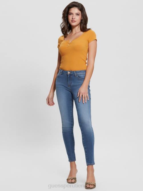 GUESS camiseta henley eco karlee mujer 0P8X1099 carga de oro vestir