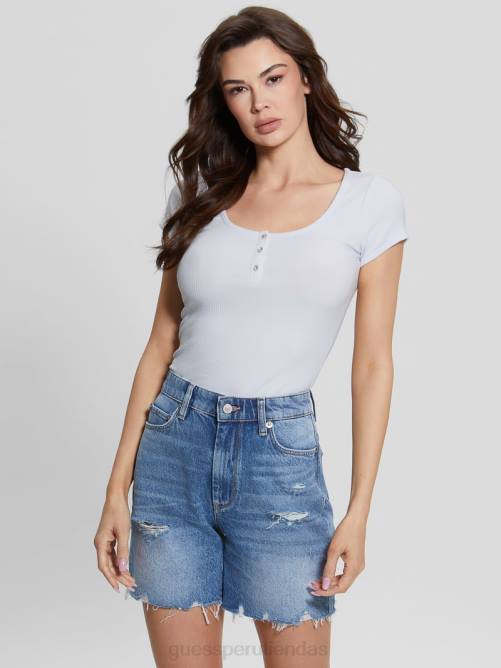 GUESS camiseta henley eco karlee mujer 0P8X1465 aire fresco vestir