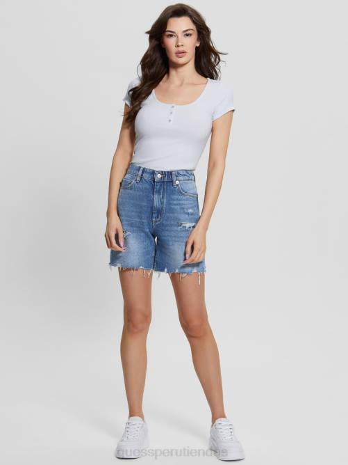 GUESS camiseta henley eco karlee mujer 0P8X1465 aire fresco vestir