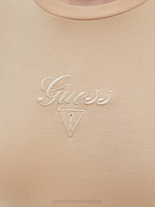 GUESS camiseta para bebé con logo original mujer 0P8X1378 camafeo beige vestir
