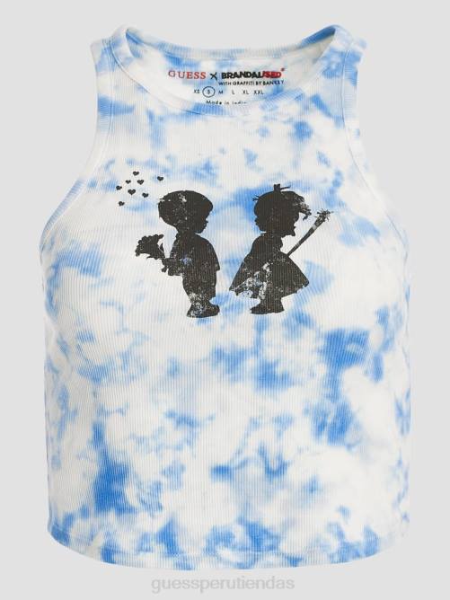 GUESS camiseta sin mangas con gráfico de niño y niña mujer 0P8X1341 gloria de la mañana multi vestir