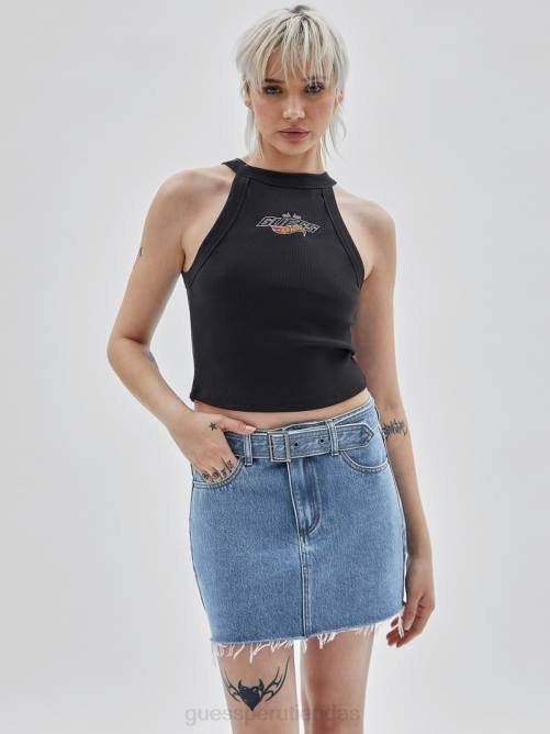 GUESS tanque con logo original x hot wheels mujer 0P8X1340 negro vestir