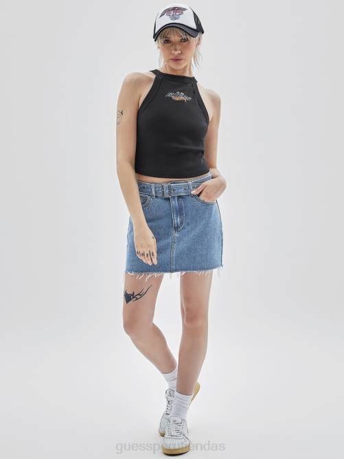GUESS tanque con logo original x hot wheels mujer 0P8X1340 negro vestir