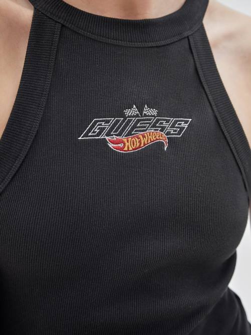 GUESS tanque con logo original x hot wheels mujer 0P8X1340 negro vestir