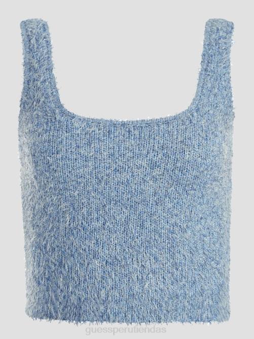 GUESS tanque de suéter difuso tinsley mujer 0P8X1328 mar nórdico multi vestir