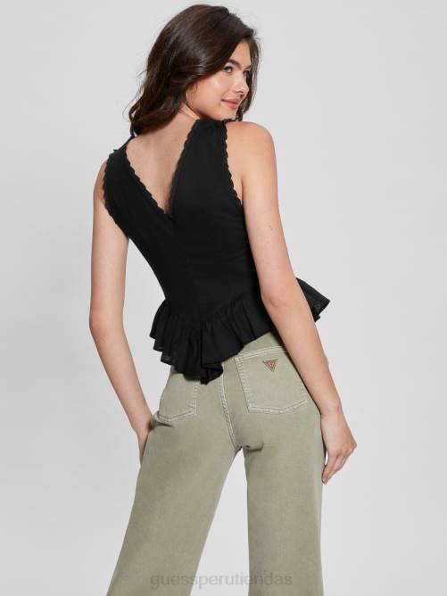 GUESS top mackenzie ecológico mujer 0P8X1010 negro vestir