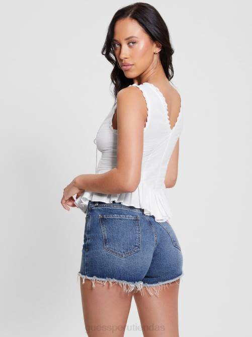 GUESS top mackenzie ecológico mujer 0P8X976 blanco puro vestir
