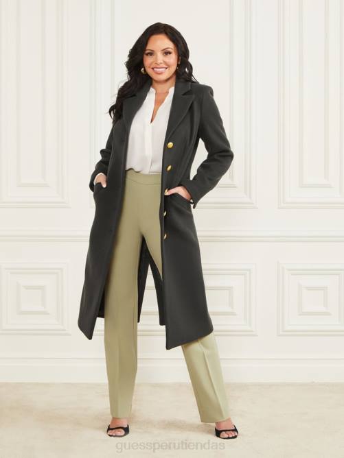 GUESS abrigo francesca londres mujer 0P8X1819 chenilla verde vestir