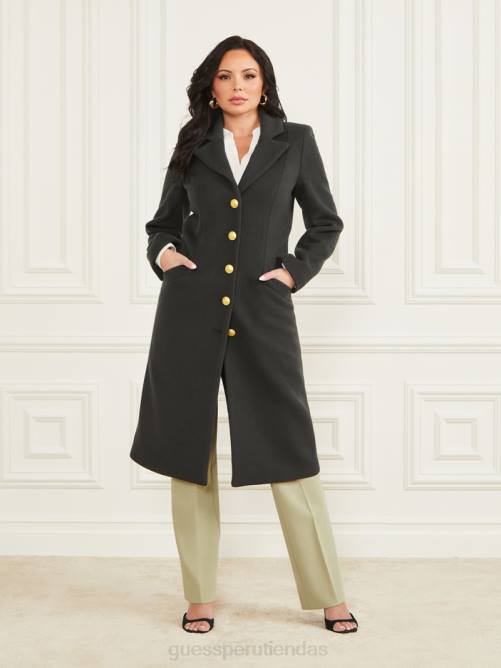 GUESS abrigo francesca londres mujer 0P8X1819 chenilla verde vestir