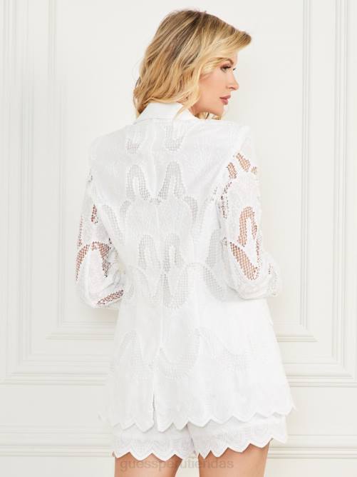 GUESS blazer con bordado de kyrie mujer 0P8X1763 pur blanco vestir