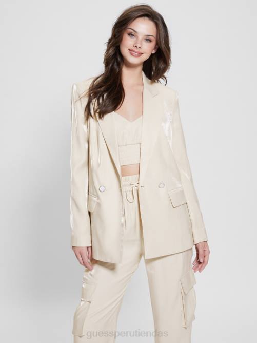 GUESS blazer eco adriana de raso mujer 0P8X1728 cemento multi vestir