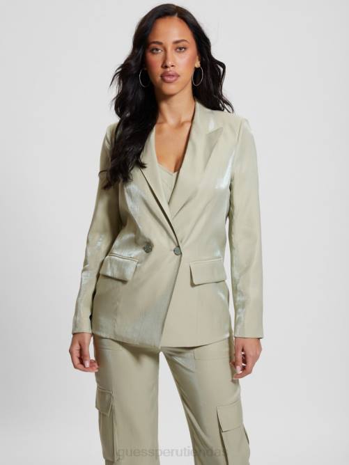 GUESS blazer eco adriana de raso mujer 0P8X1734 helecho polvoriento multi vestir
