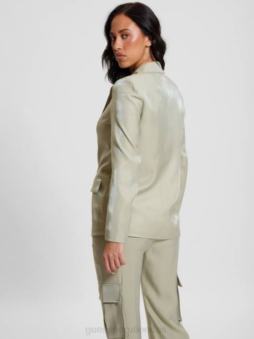 GUESS blazer eco adriana de raso mujer 0P8X1734 helecho polvoriento multi vestir