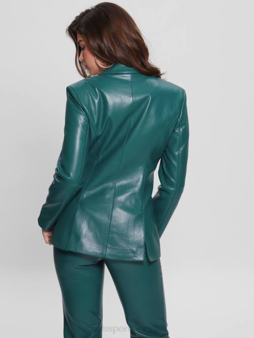 GUESS blazer emelie de piel sintética mujer 0P8X1867 real verde azulado multicolor vestir