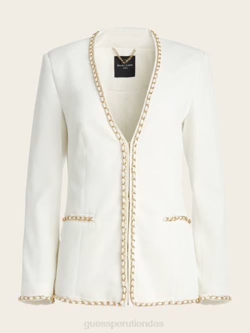 GUESS blazer naúsica mujer 0P8X1804 perla pálida vestir