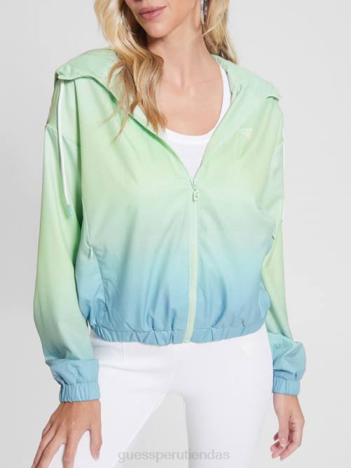 GUESS cazadora clemátide mujer 0P8X2497 4g sombreados en azul y verde vestir