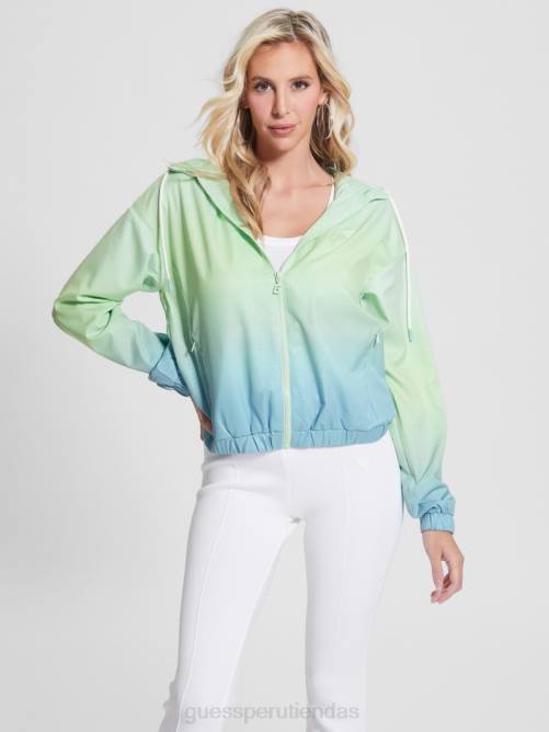 GUESS cazadora clemátide mujer 0P8X2497 4g sombreados en azul y verde vestir