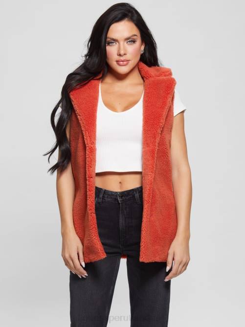 GUESS chaleco delia mujer 0P8X1879 rojo ardiente vestir