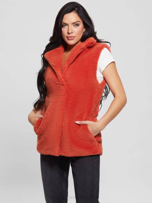 GUESS chaleco delia mujer 0P8X1879 rojo ardiente vestir