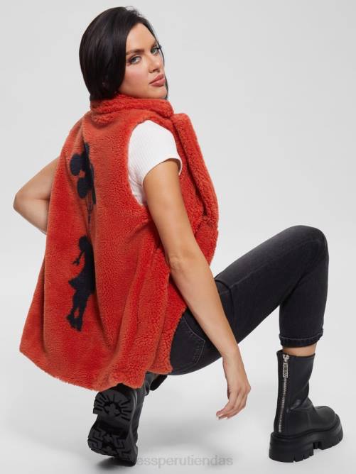 GUESS chaleco delia mujer 0P8X1879 rojo ardiente vestir