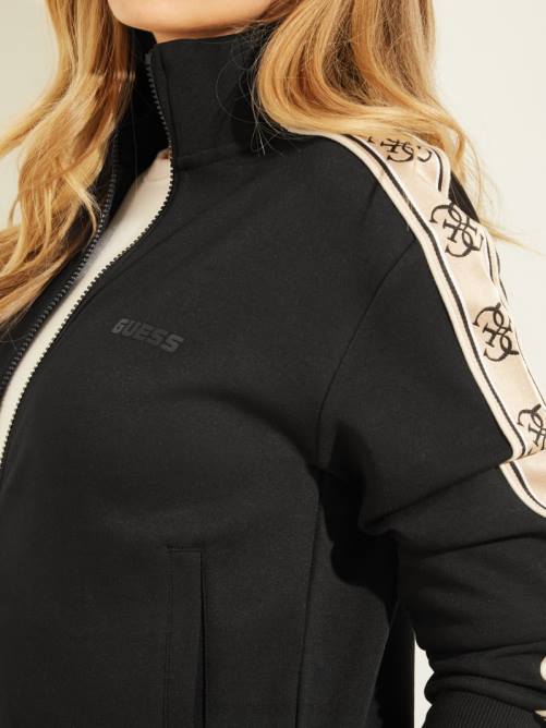 GUESS chamarra ecológica con cinta del logo de Britney mujer 0P8X1838 negro vestir