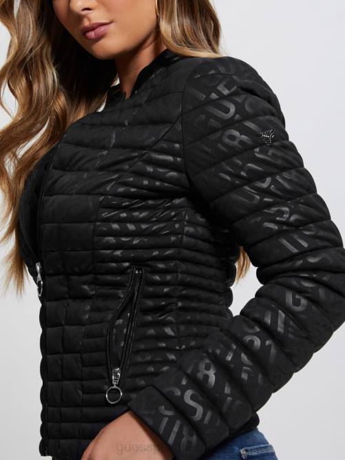 GUESS chaqueta acolchada con logo vona mujer 0P8X1987 negro vestir