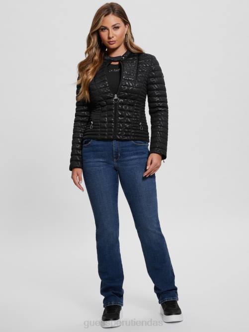 GUESS chaqueta acolchada con logo vona mujer 0P8X1987 negro vestir