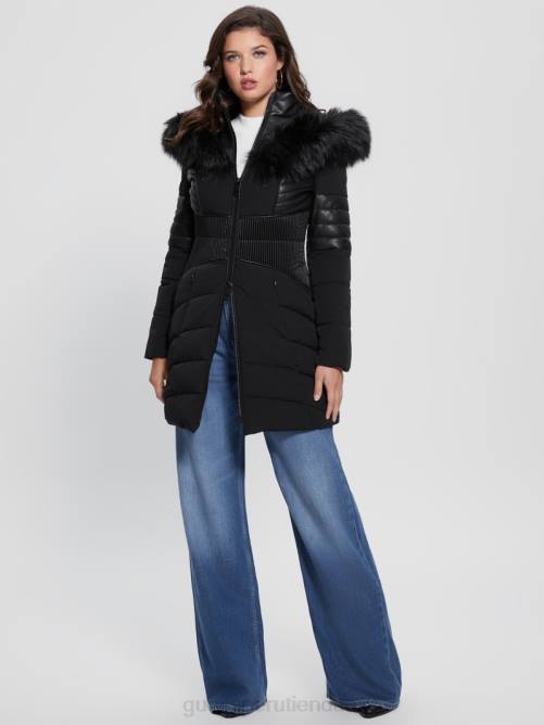 GUESS chaqueta acolchada eco oxana mujer 0P8X1799 negro vestir