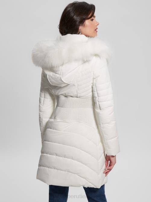 GUESS chaqueta acolchada eco oxana mujer 0P8X1964 blanco puro vestir