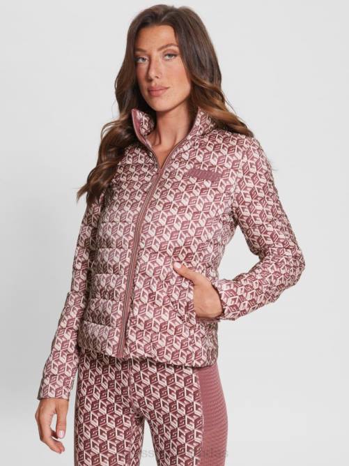 GUESS chaqueta acolchada eireen mujer 0P8X1974 g cubo rojo combo vestir