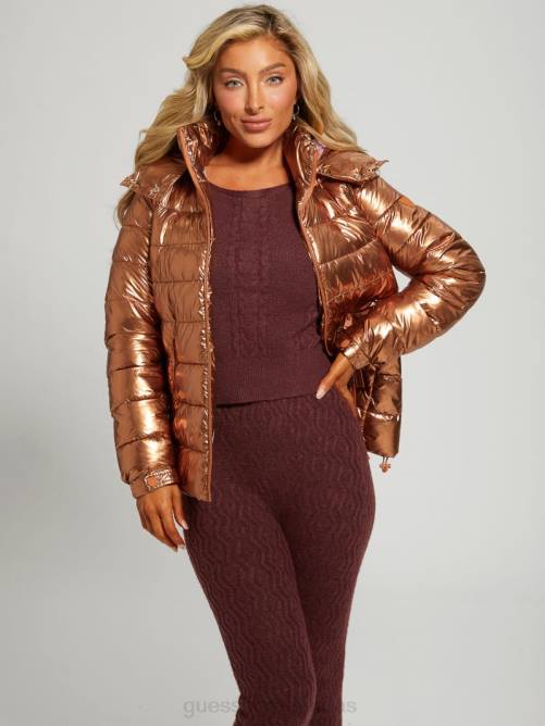 GUESS chaqueta acolchada fiorenza mujer 0P8X1980 cobre metalico vestir