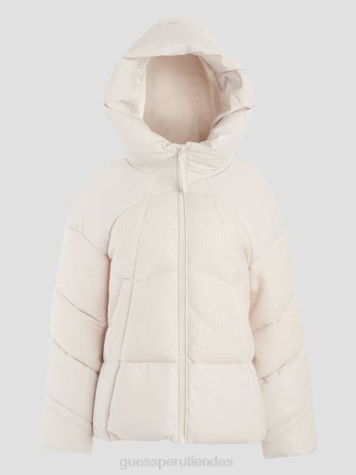 GUESS chaqueta acolchada lea mujer 0P8X1834 blanco crema vestir