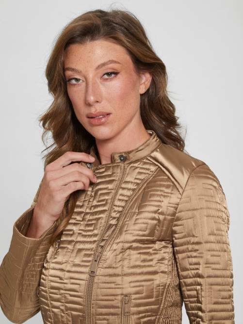 GUESS chaqueta acolchada marina mujer 0P8X1983 arena mojada multi vestir