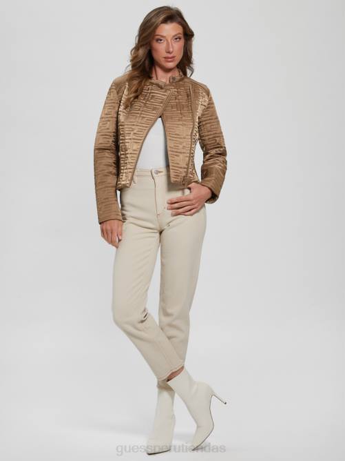 GUESS chaqueta acolchada marina mujer 0P8X1983 arena mojada multi vestir