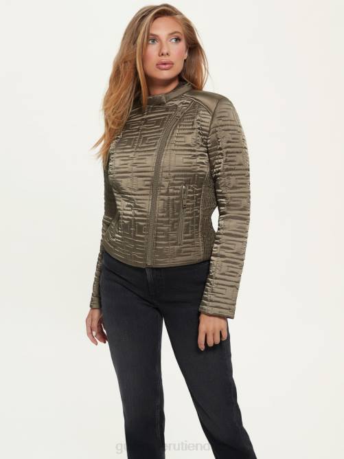 GUESS chaqueta acolchada marina mujer 0P8X1988 desierto verde multi vestir
