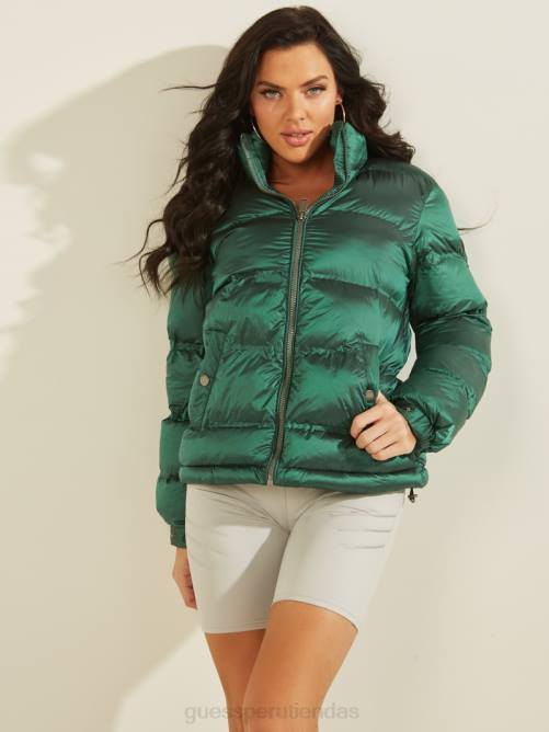 GUESS chaqueta acolchada nicole mujer 0P8X1968 verde invidia vestir