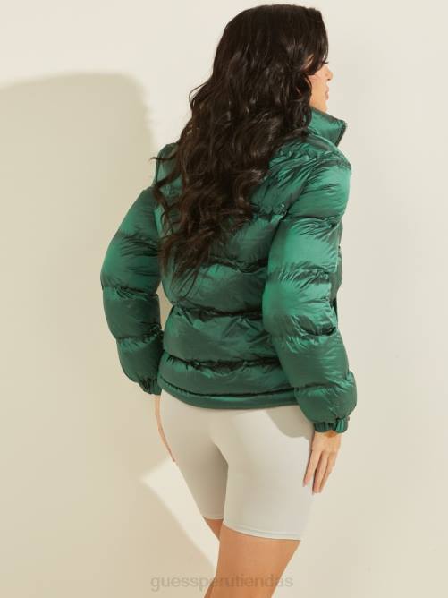GUESS chaqueta acolchada nicole mujer 0P8X1968 verde invidia vestir