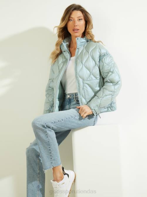 GUESS chaqueta acolchada palma mujer 0P8X1759 cielos descoloridos vestir