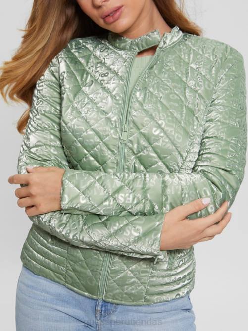 GUESS chaqueta acolchada vona mujer 0P8X1908 verde brumoso vestir