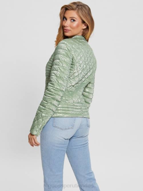 GUESS chaqueta acolchada vona mujer 0P8X1908 verde brumoso vestir