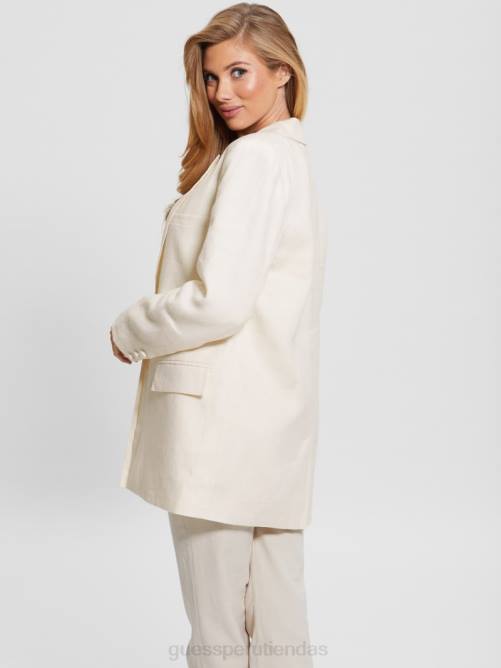 GUESS chaqueta brooke mujer 0P8X1732 glamour blanco vestir