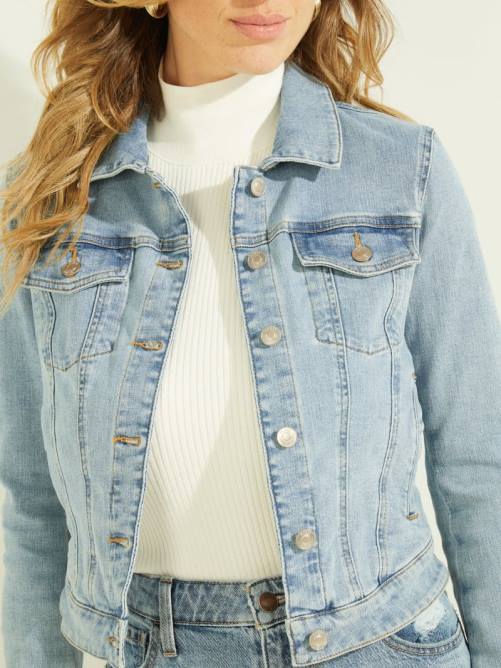 GUESS chaqueta camionero eco sexy mujer 0P8X134 lavado de aria vestir