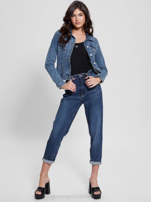 GUESS chaqueta camionero eco sexy mujer 0P8X28 lavado de reinado vestir