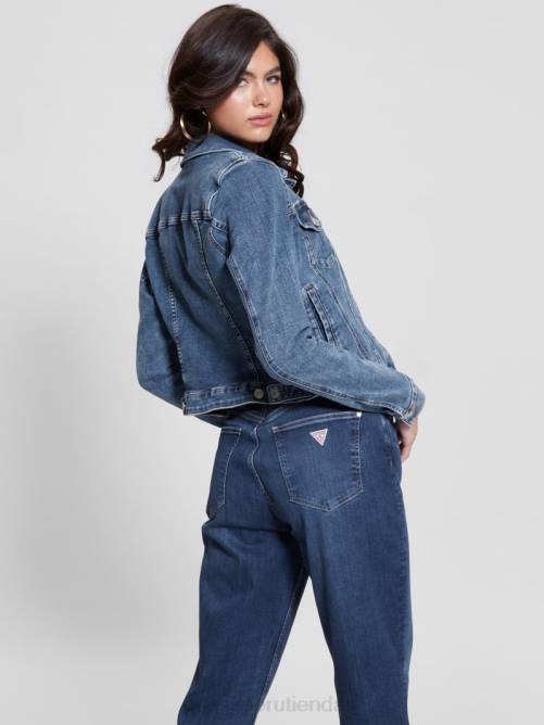GUESS chaqueta camionero eco sexy mujer 0P8X28 lavado de reinado vestir