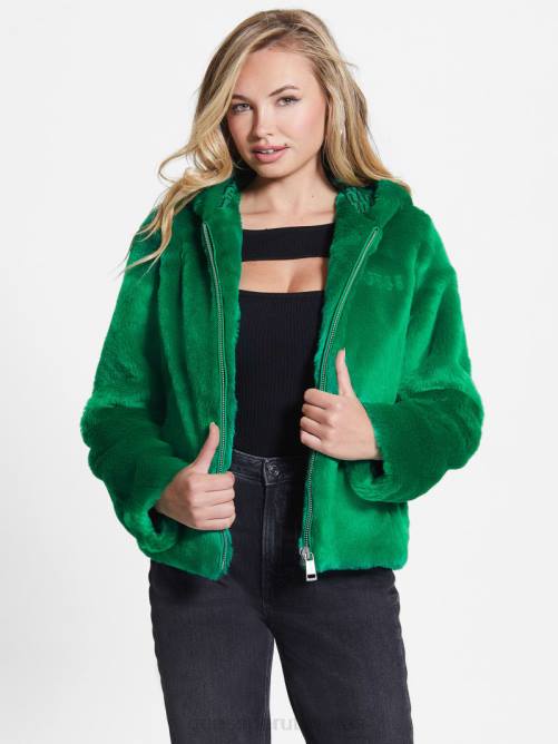 GUESS chaqueta dafne de piel sintética mujer 0P8X1915 valle verde vestir