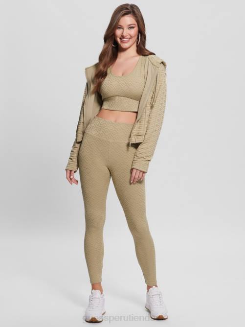 GUESS chaqueta dana active con cremallera mujer 0P8X1737 arcilla térmica con relieve g vestir