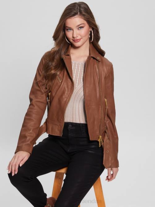 GUESS chaqueta de cuero camilla mujer 0P8X1757 lujo astuto vestir