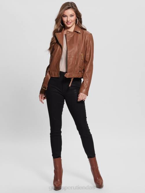 GUESS chaqueta de cuero camilla mujer 0P8X1757 lujo astuto vestir