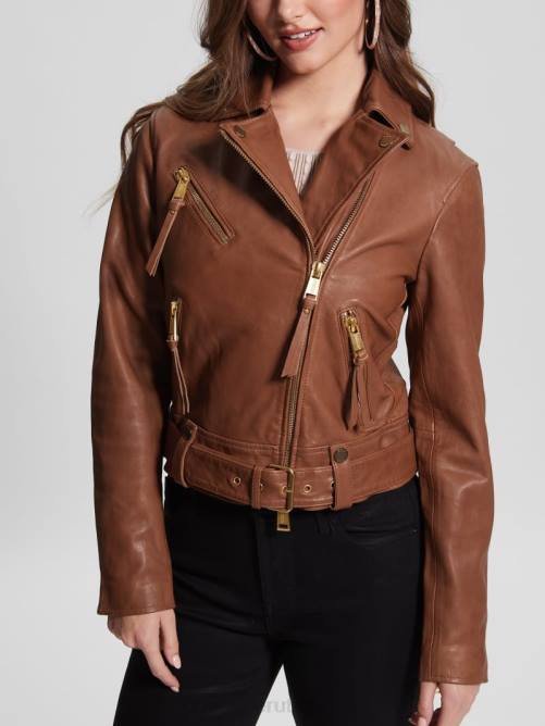 GUESS chaqueta de cuero camilla mujer 0P8X1757 lujo astuto vestir